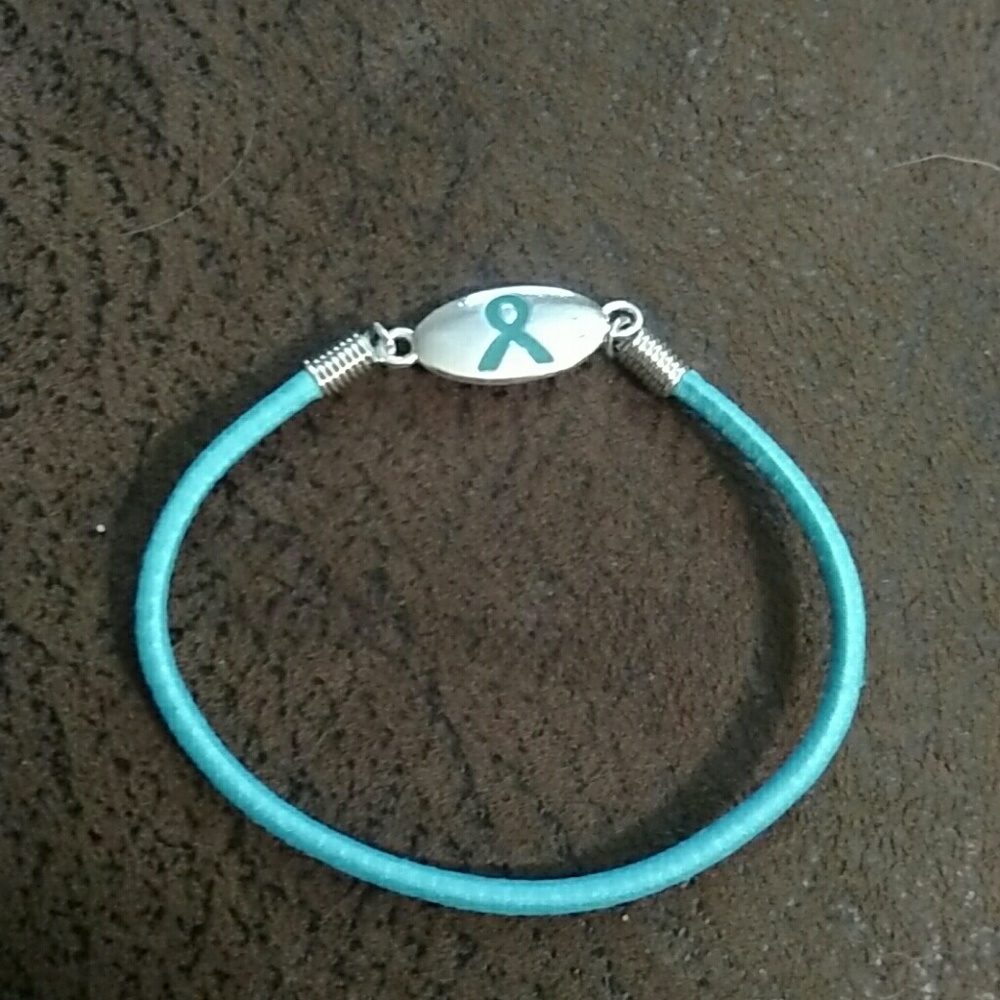 Teal ribbon bracelet 🌸🌸